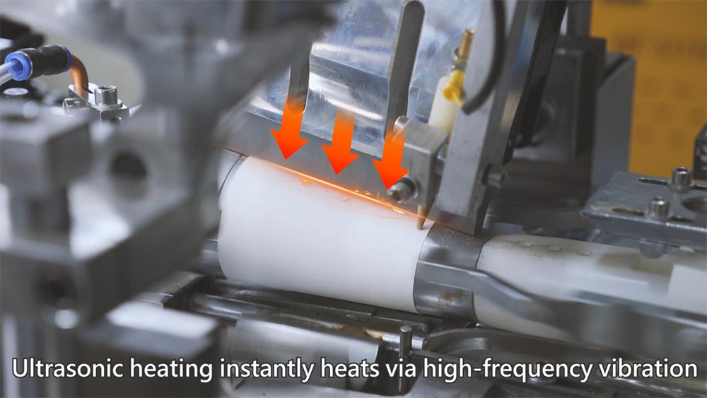 Ultrasonic heating instantly heats via high-frequency vibration